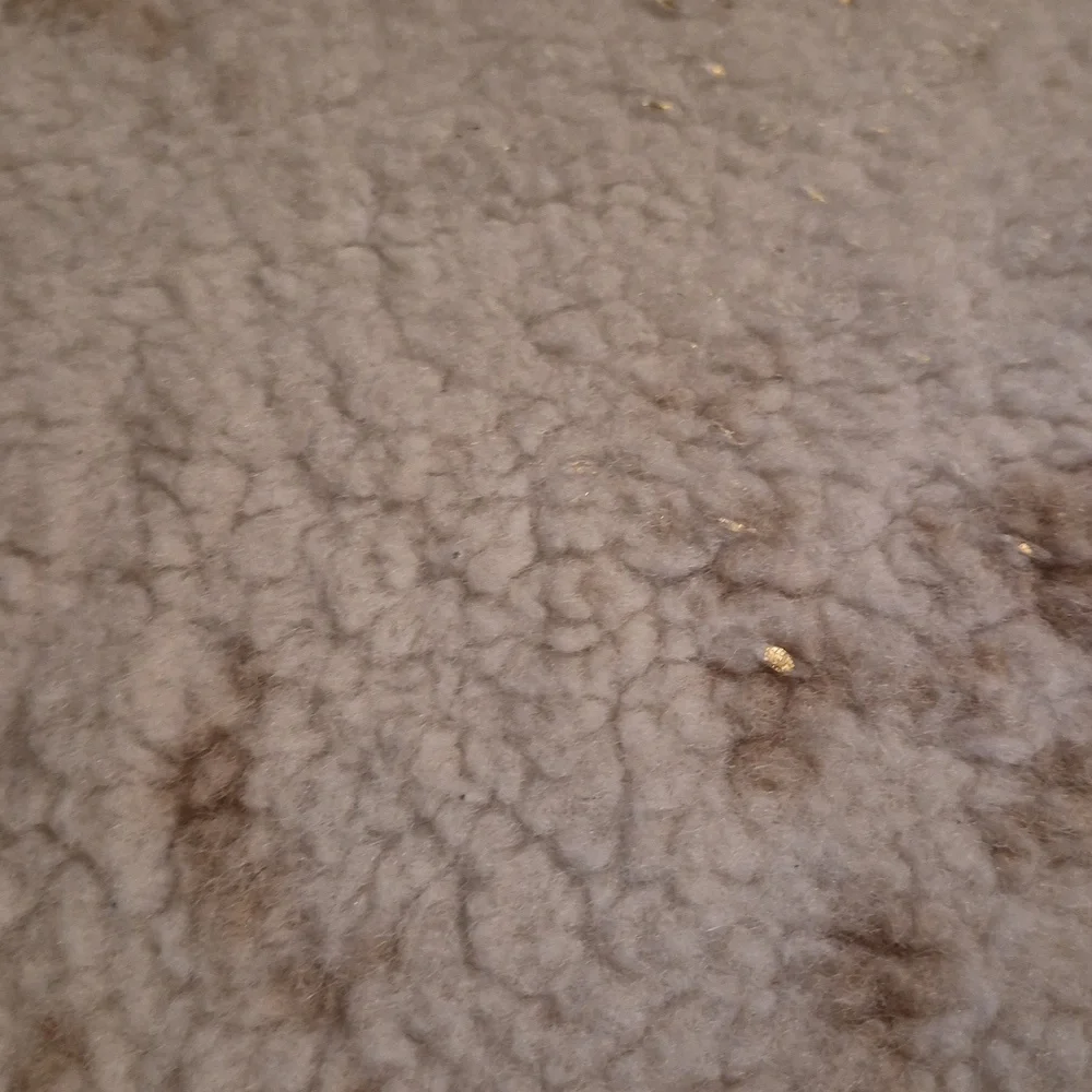 Neiman Marcus Cream and Brown Faux Fur Accent Rug - Picture 2 of 5